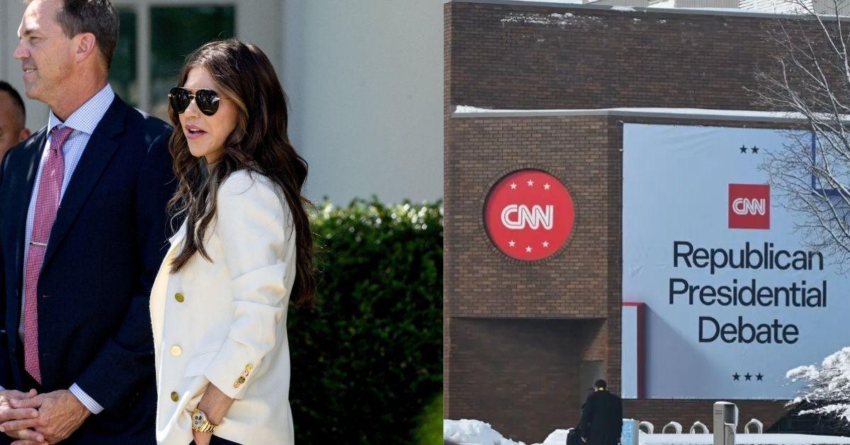 Composite Photo of Kristi Noem and CNN