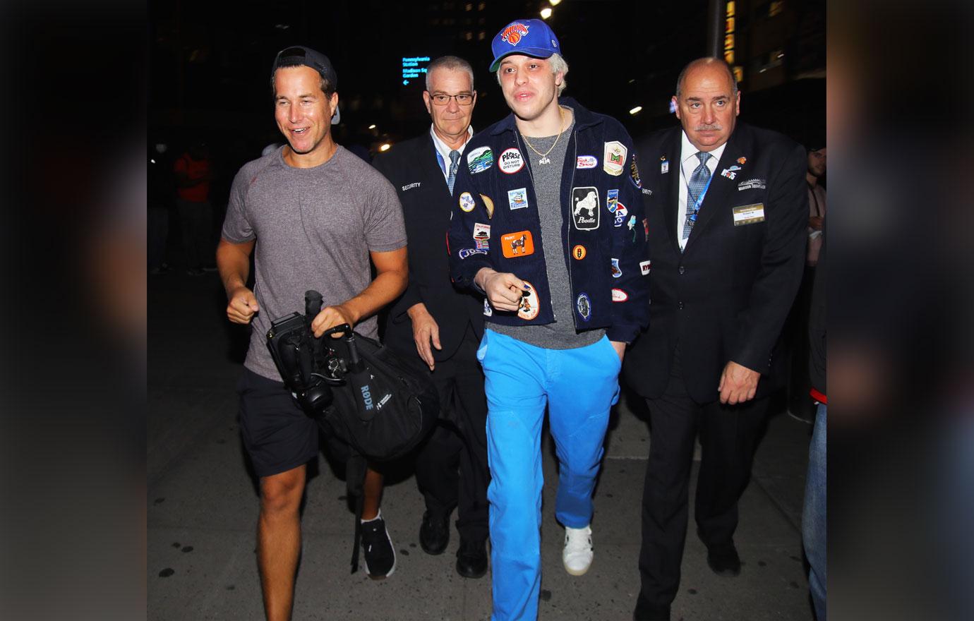 pete davidson arrives at madison square garden in nyc