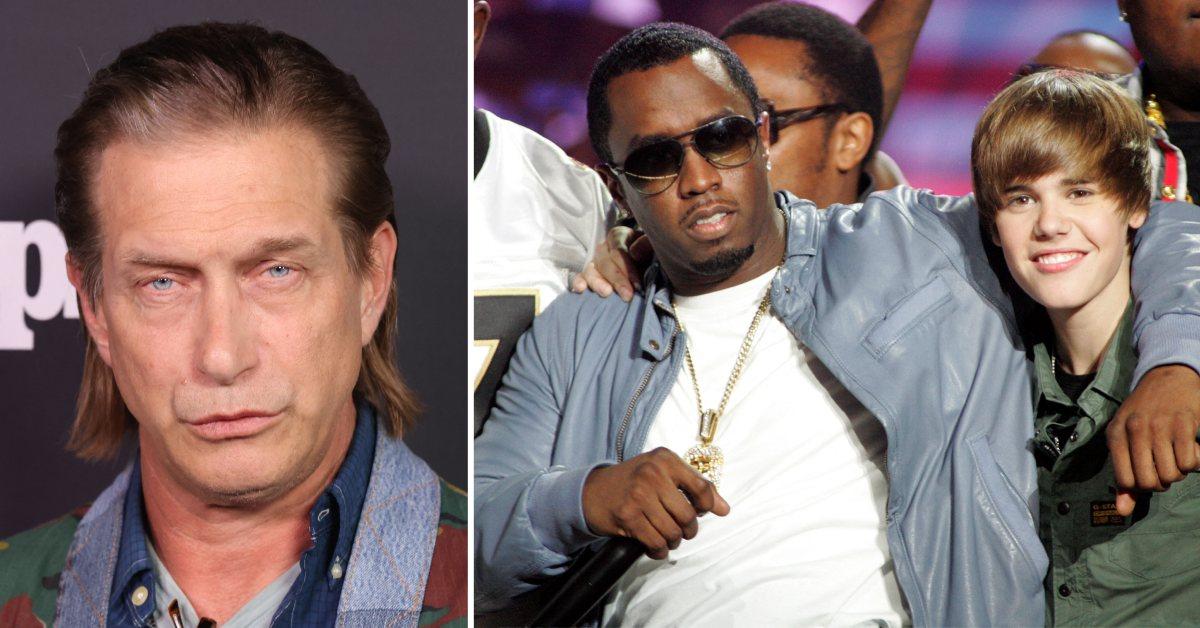 Photo of Stephen Baldwin and a picture of Sean 'Diddy' Combs with Justin Bieber.