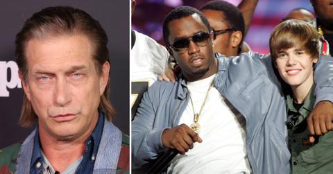 Photo of Stephen Baldwin and a picture of Sean 'Diddy' Combs with Justin Bieber.