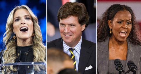 Composite photo of Megyn Kelly, Tucker Carlson and Michelle Obama