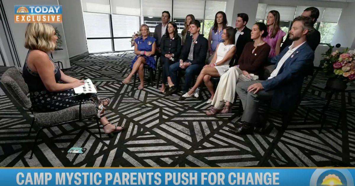 Image of Jenna Bush Hager interviewed families who lost their kids in the Camp Mystic floods.
