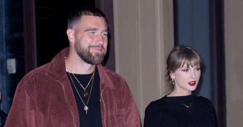 Photo of Travis Kelce and Taylor Swift.