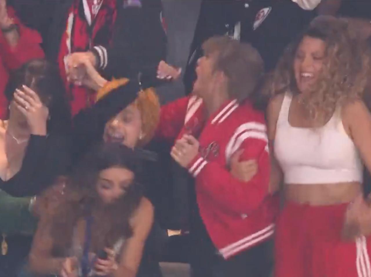 Lana Del Rey Knocked Over During Taylor Swift's Super Bowl Celebration