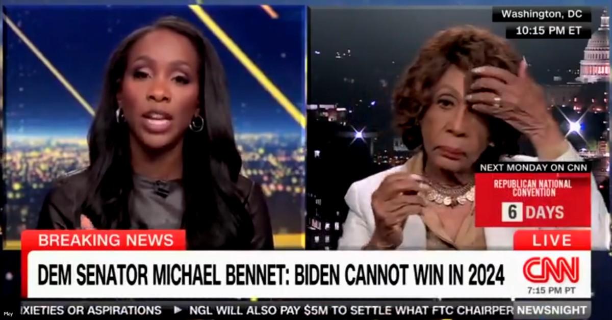 maxine waters  adjusts wig live cnn viral  election