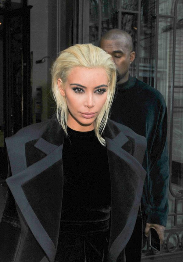 kim kardashian blonde hair