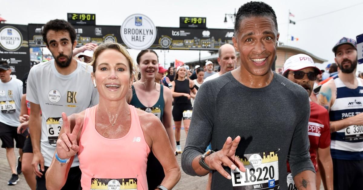 Unemployed Amy Robach & T.J. Holmes Run Brooklyn Half Marathon