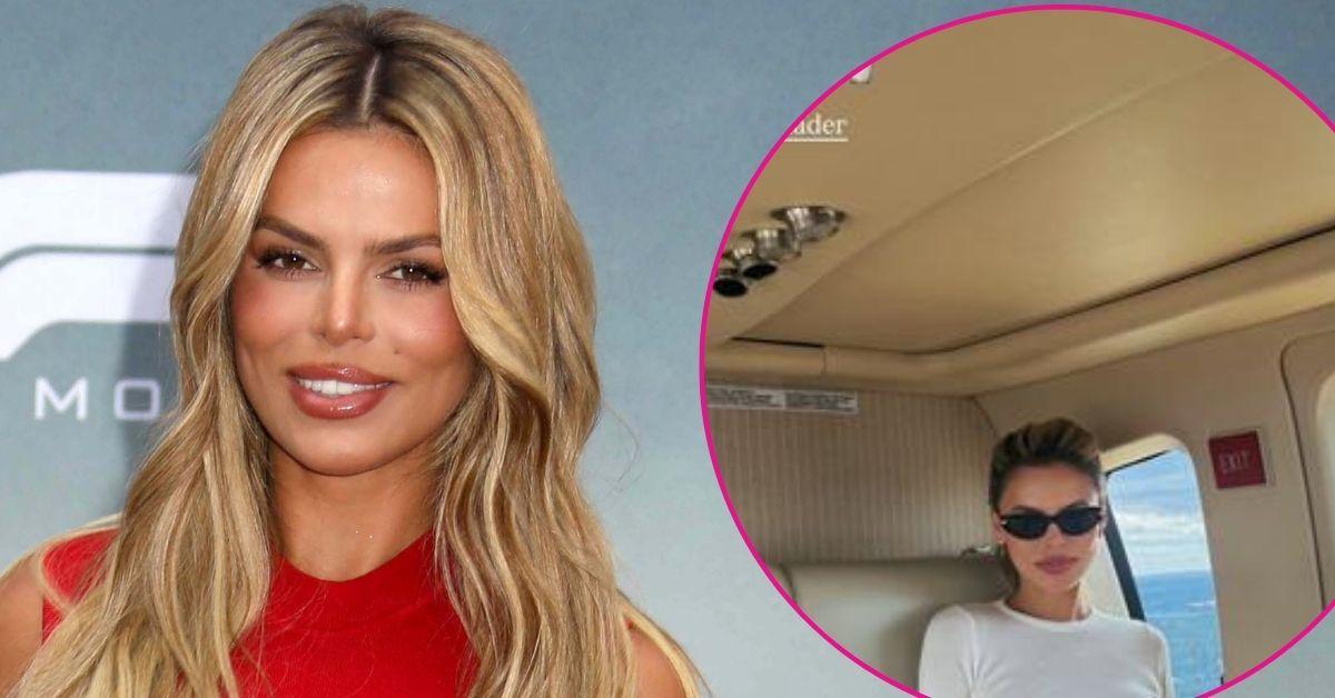 Brooks Nader's Nipples Poke Out Of Tight White Top On Helicopter Ride