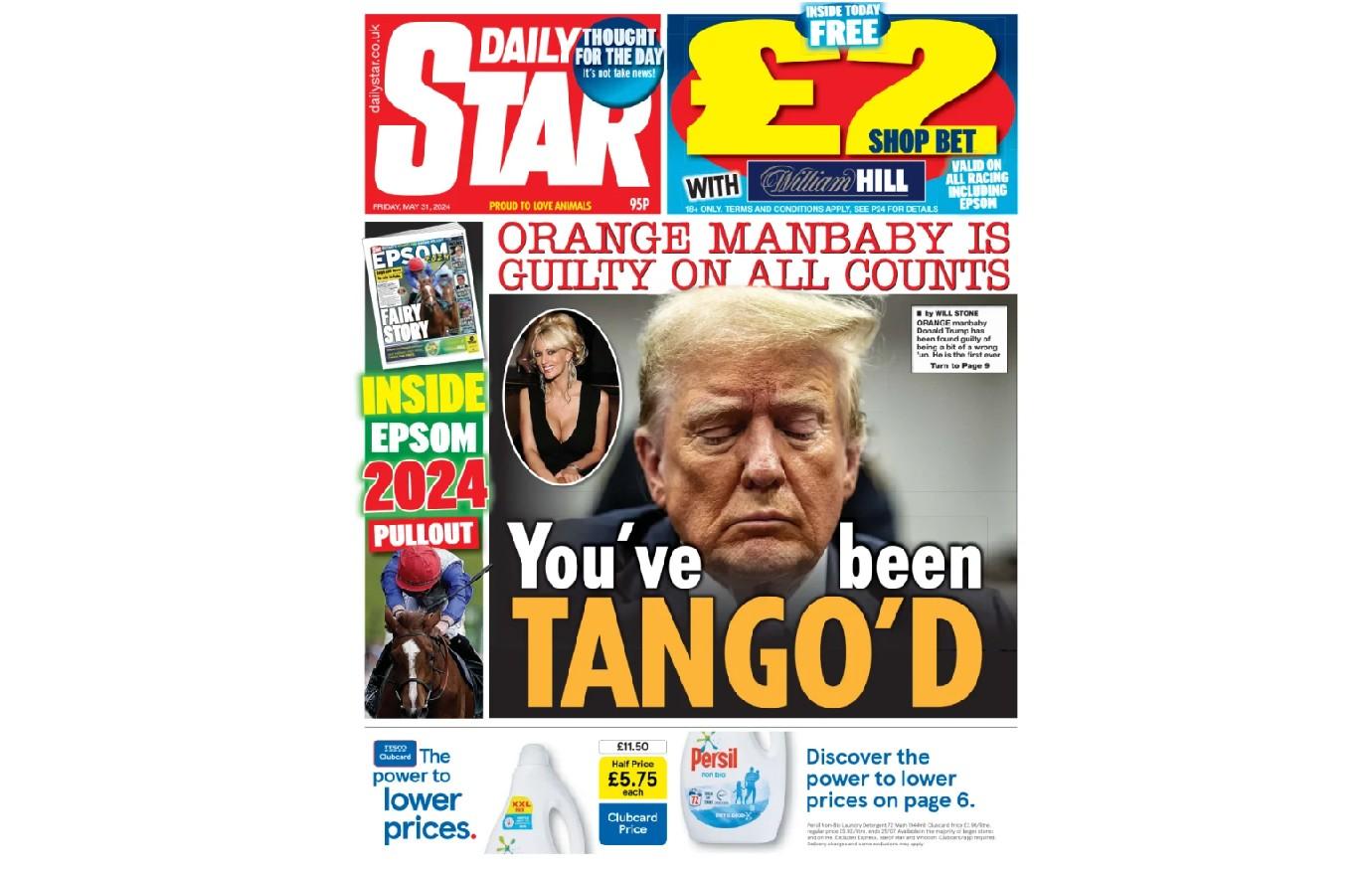 trump cover daily star