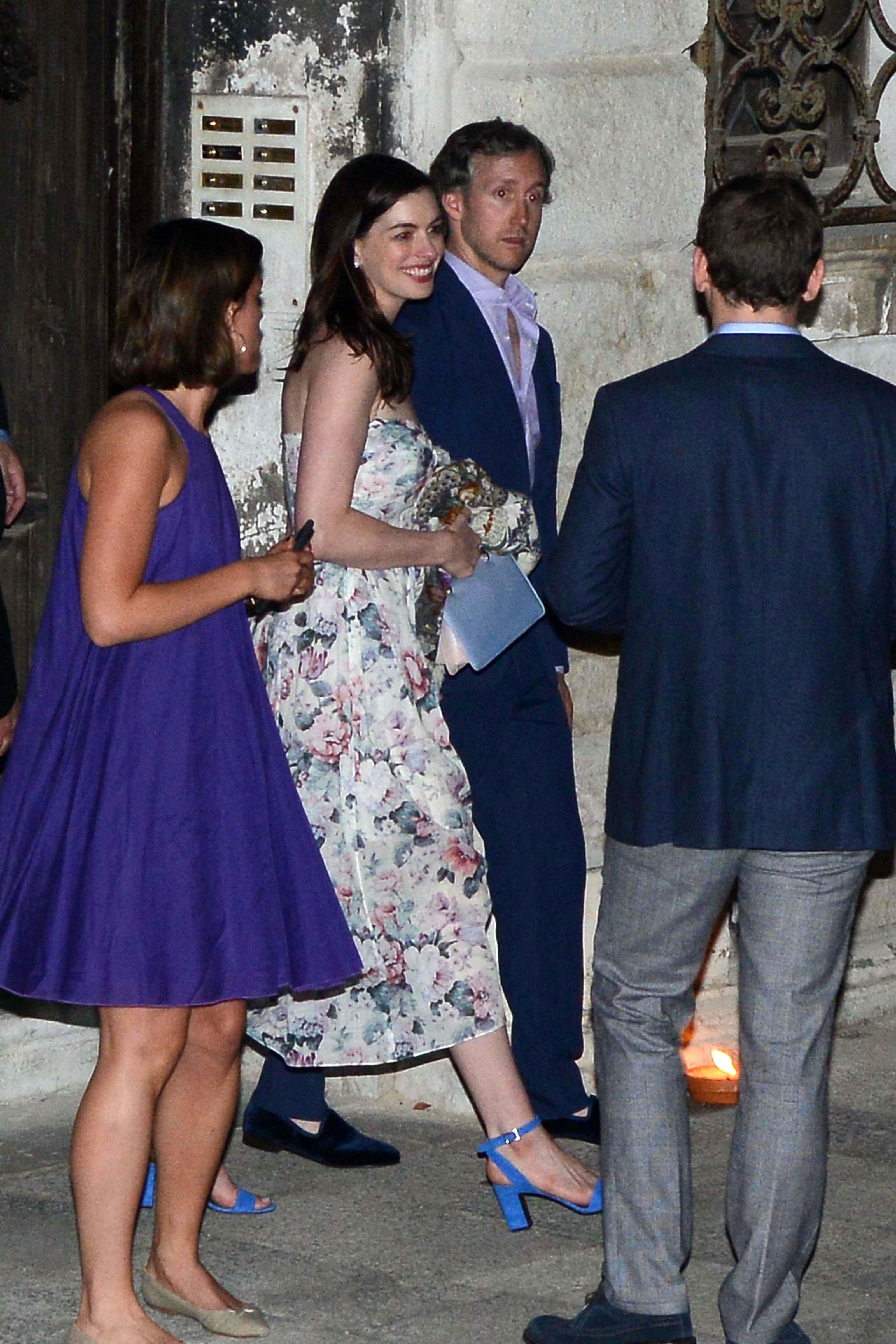 Guests leaving Jessica Chastain and Gian Luca Passi de Preposulo&#8217;s pre wedding party in Venice