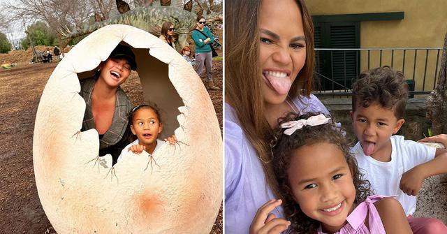 chrissy teigen cutest moments kids newborn daughter photos pp