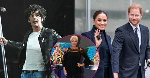 image of meghan, harry, Matty Healy, Denise welch