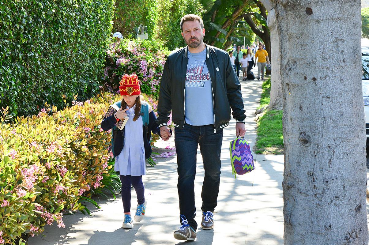 Ben Affleck picks up daughter Seraphina from school in Santa Monica