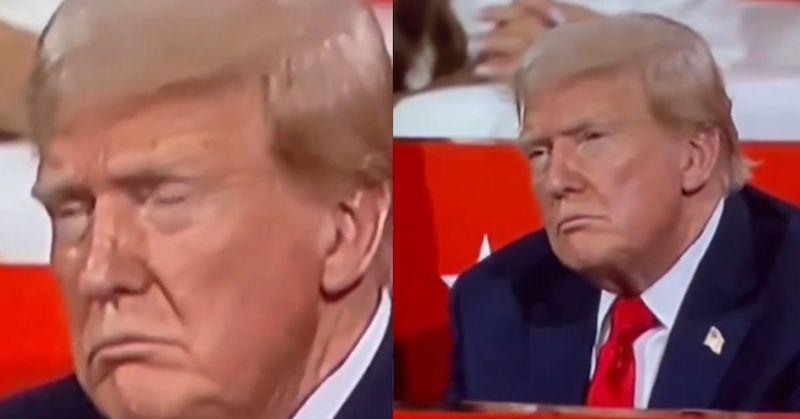 donald trump falls asleep rnc convention