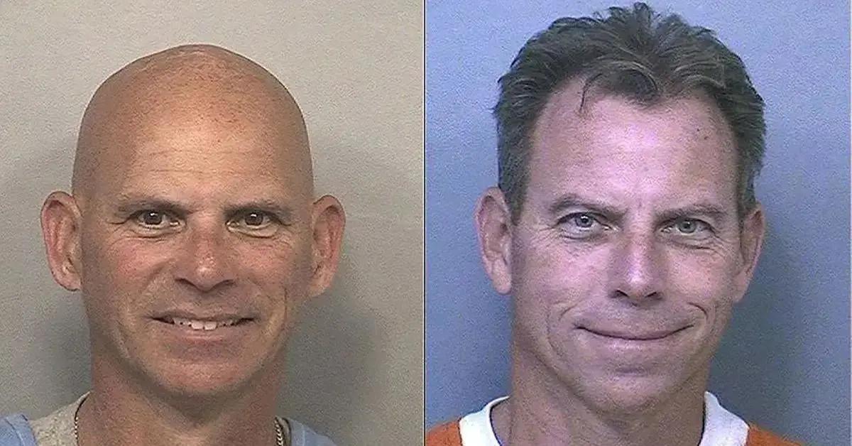 Split photo of Lyle and Erik Menendez.