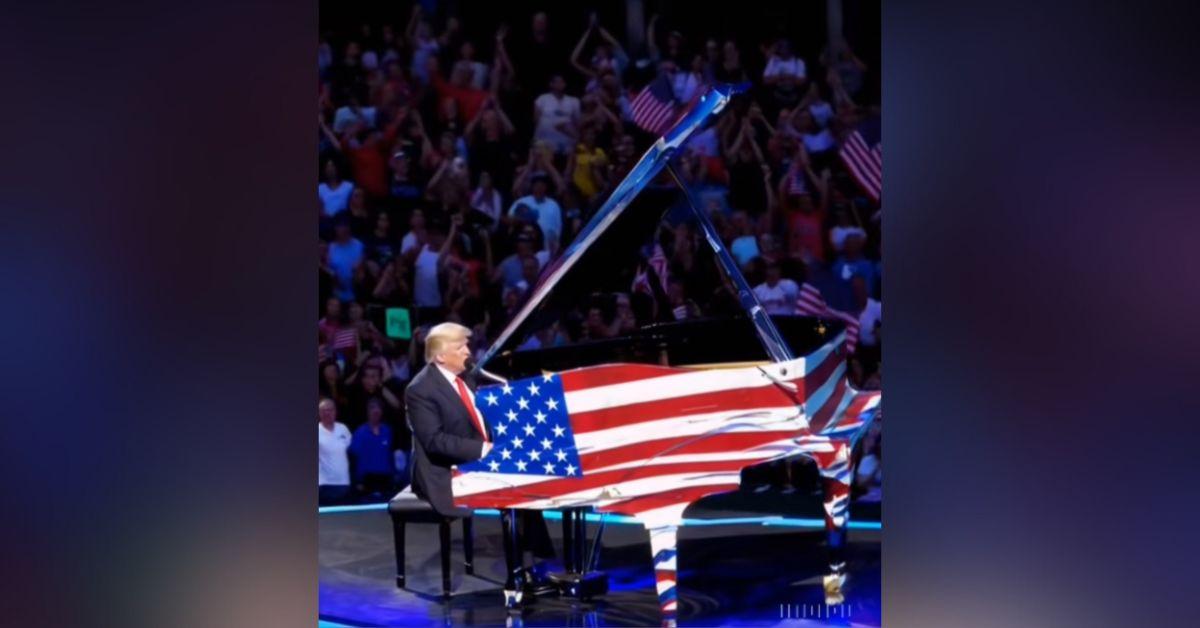donald trump posts bizarre ai video himself rocking out journey song