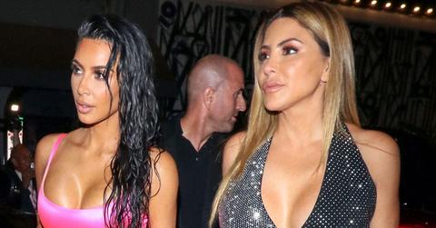 Kim Kardashian With Larsa Pippen On Night Out Diamond Chain Birthday Gift