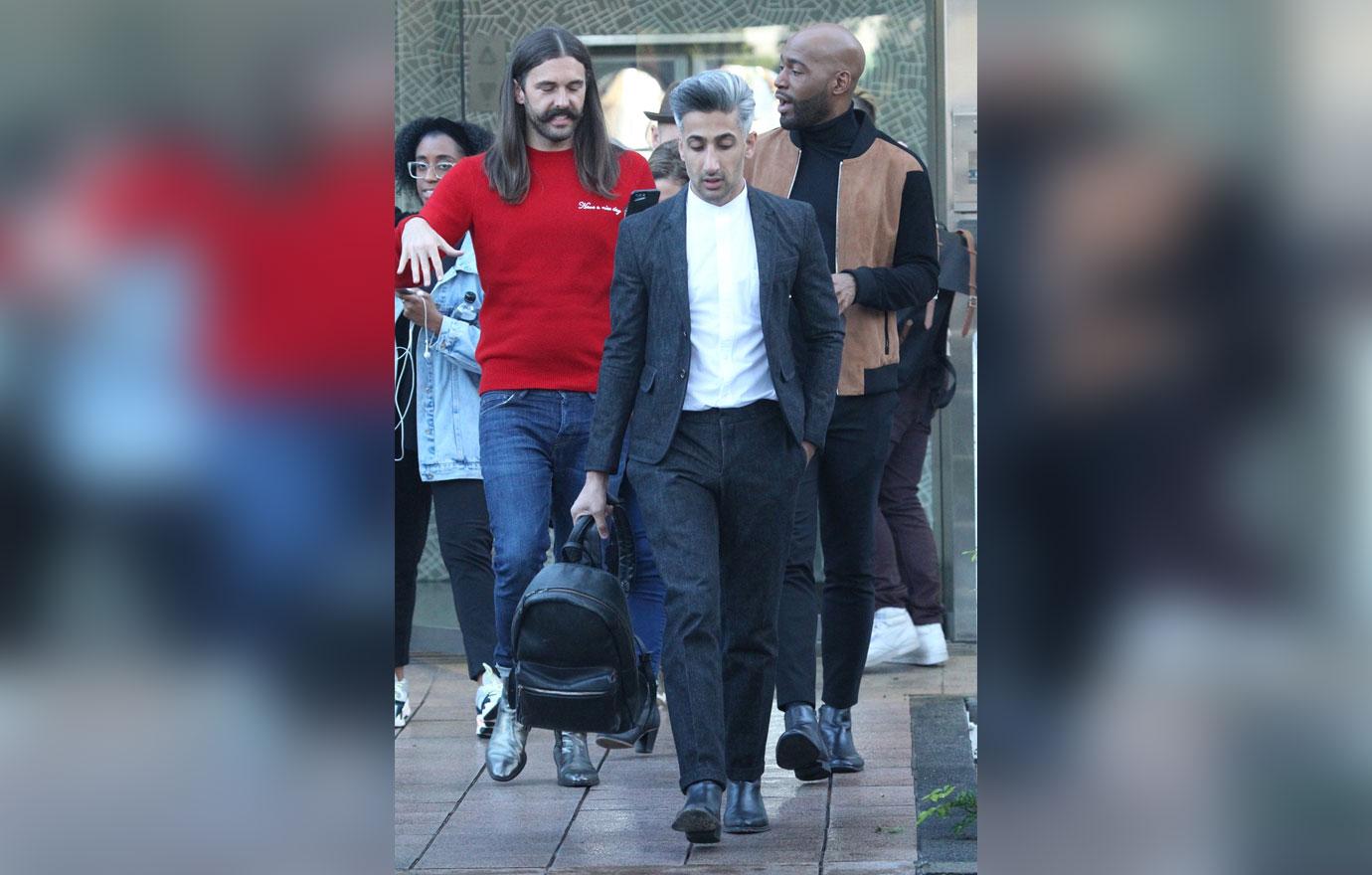 EXCLUSIVE: Queer Eye cast members leave the KIIS FM studios in Sydney