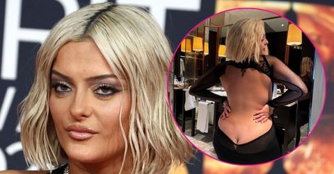 bebe rexha daring outfit backside photos