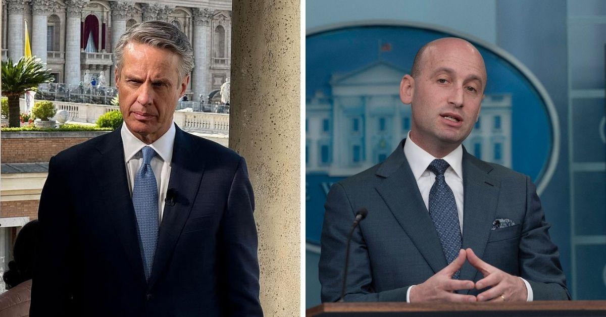 Photo of Terry Moran and Stephen Miller