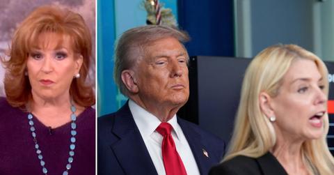 Composite photo of Joy Behar, Donald Trump and Pam Bondi