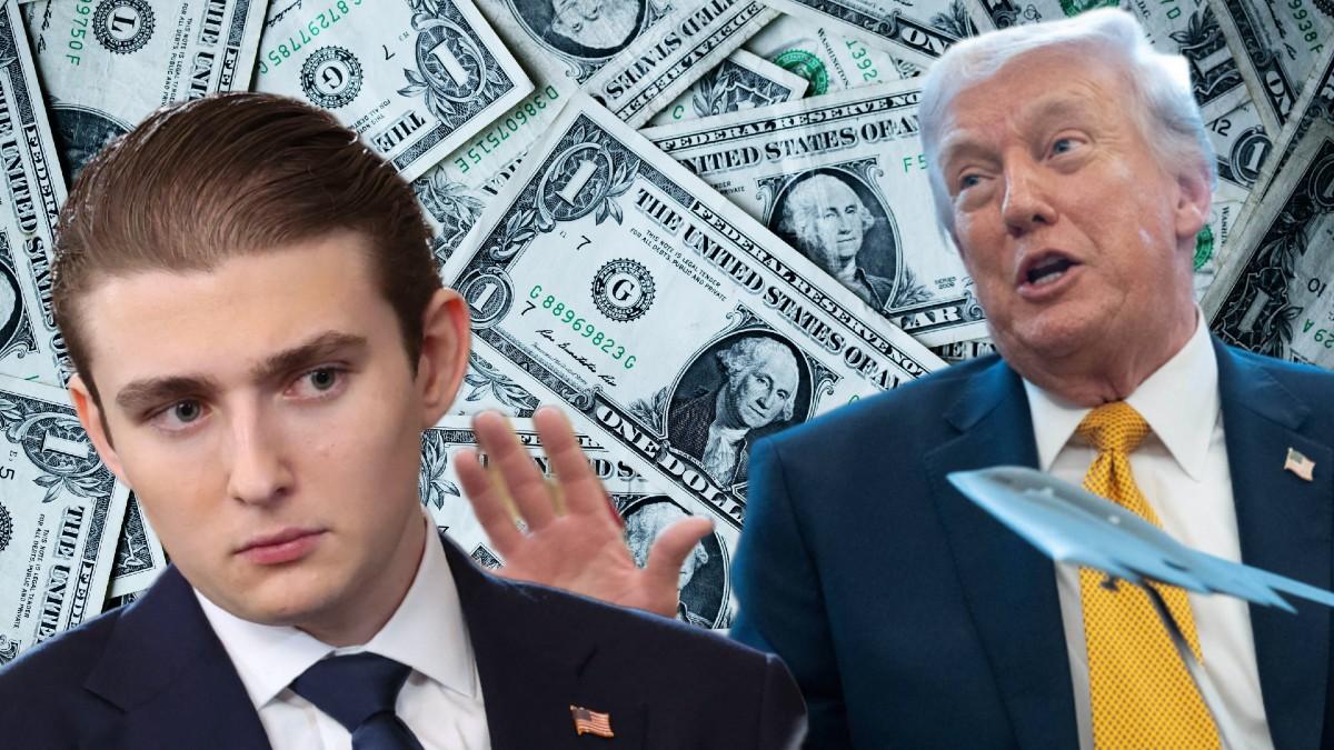 photo of Barron and Donald Trump. 