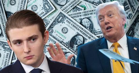 photo of Barron and Donald Trump.