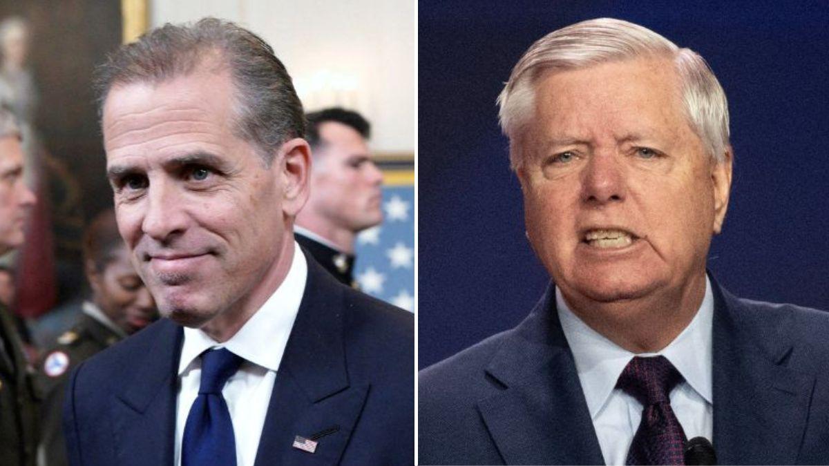 split image of Hunter Biden and Lindsey Graham