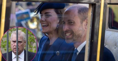 Split photo of Ex-Prince Andrew, Prince William and Princess Kate.