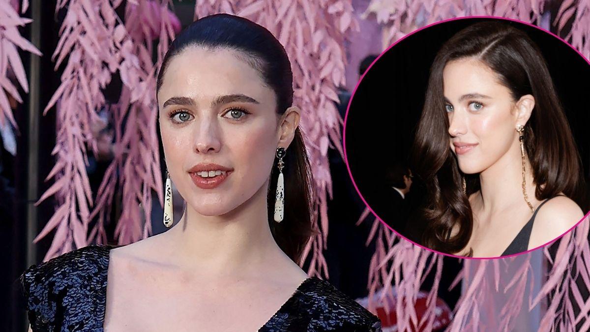 Two photos of Margaret Qualley