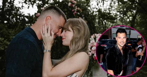 Composite Photos of Travis Kelce, Taylor Swift and Taylor Lautner