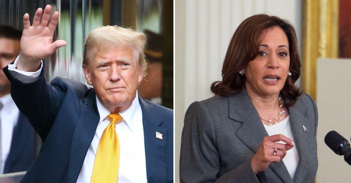 Composite photo of Donald Trump and Kamala Harris. 