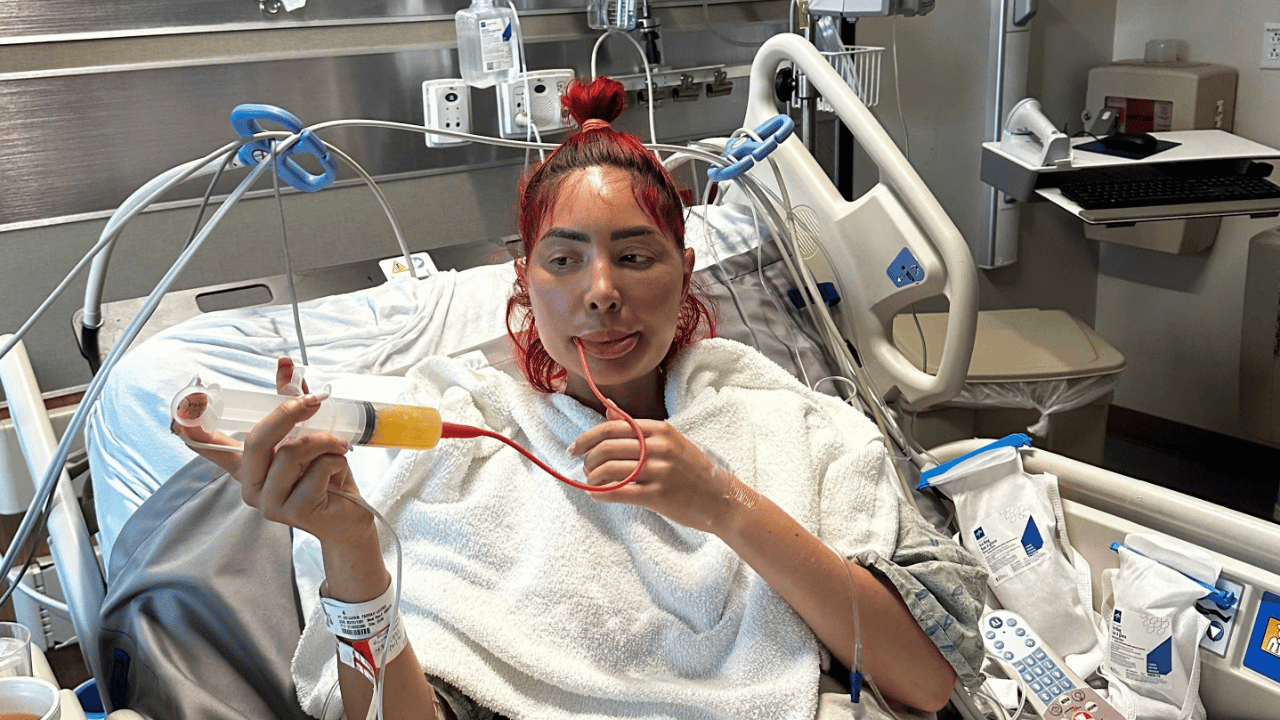 Image of The 'Teen Mom' alum relied on liquids as she recovered from surgery and waited for her jaw to heal.