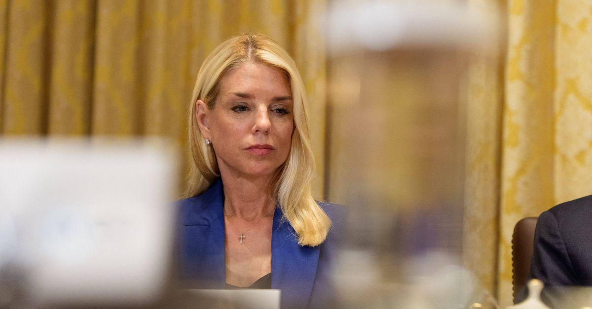 image of Pam Bondi is under fire after a Department of Justice memo claimed there is no Jeffrey Epstein client list.