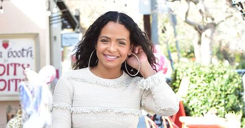 Christina Milian In Cream Sweater And Jeans