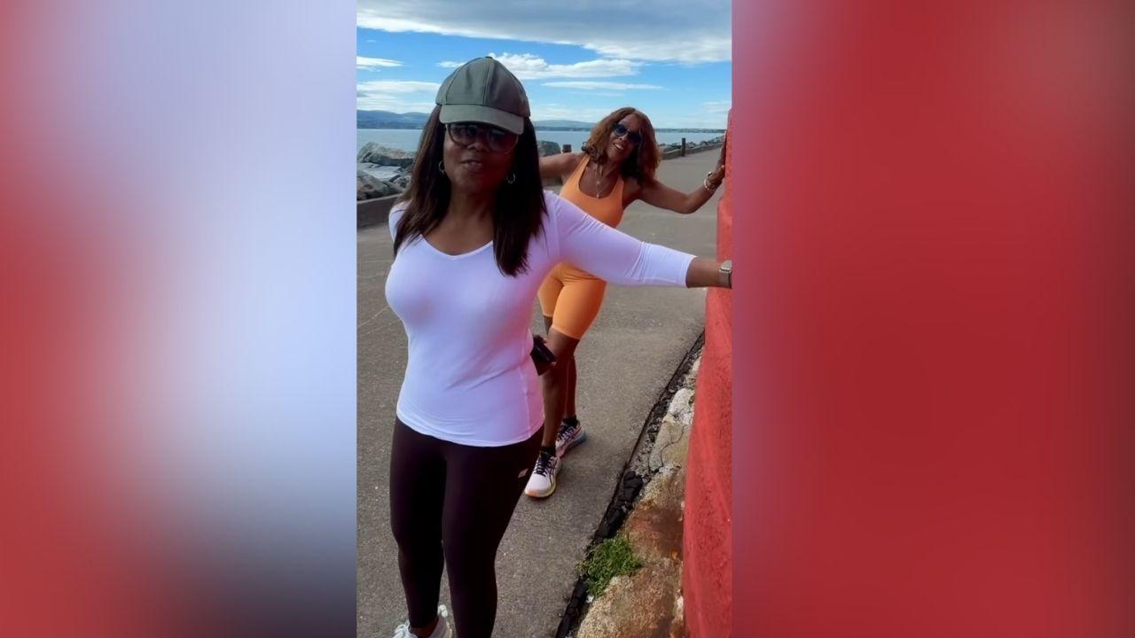 image of Oprah Winfrey recently visited Ireland with longtime friend Gayle King.