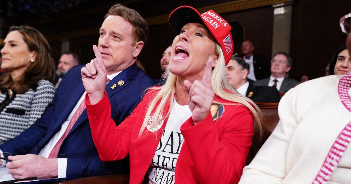 image of Marjorie Taylor Greene announced her resignation from Congress in November.