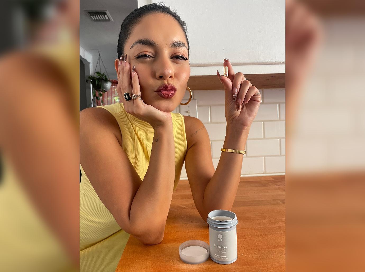 vanessa hudgens gut health supplement probiotic bloating shop