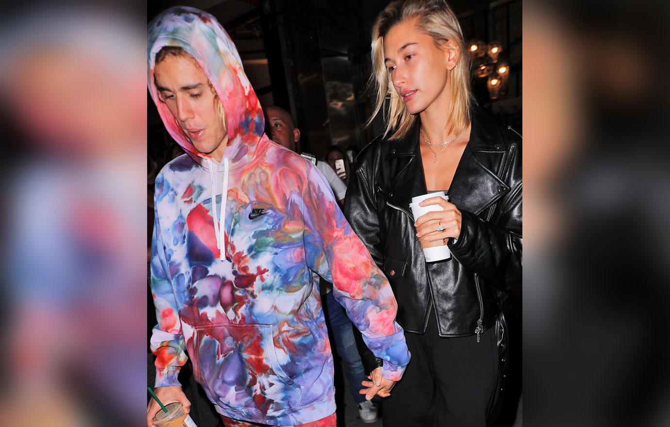 Justin Bieber and Hailey Baldwin go to Starbucks after getting married a few days ago in New York