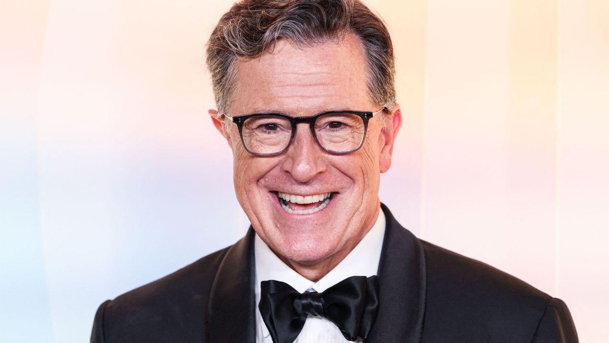 Image of Stephen Colbert asked Barack Obama what the infamous tan suit moment meant to him today.