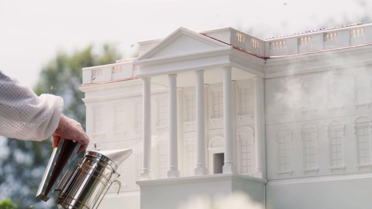 image of A White House-inspired beehive was installed on the South Lawn.