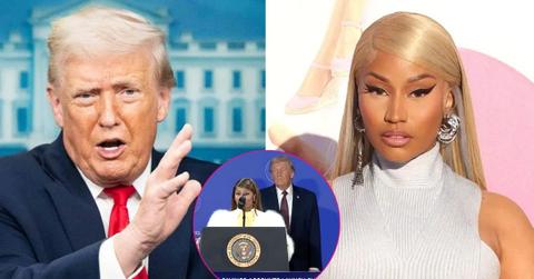 Composite photo of Nick Minaj and Donald Trump