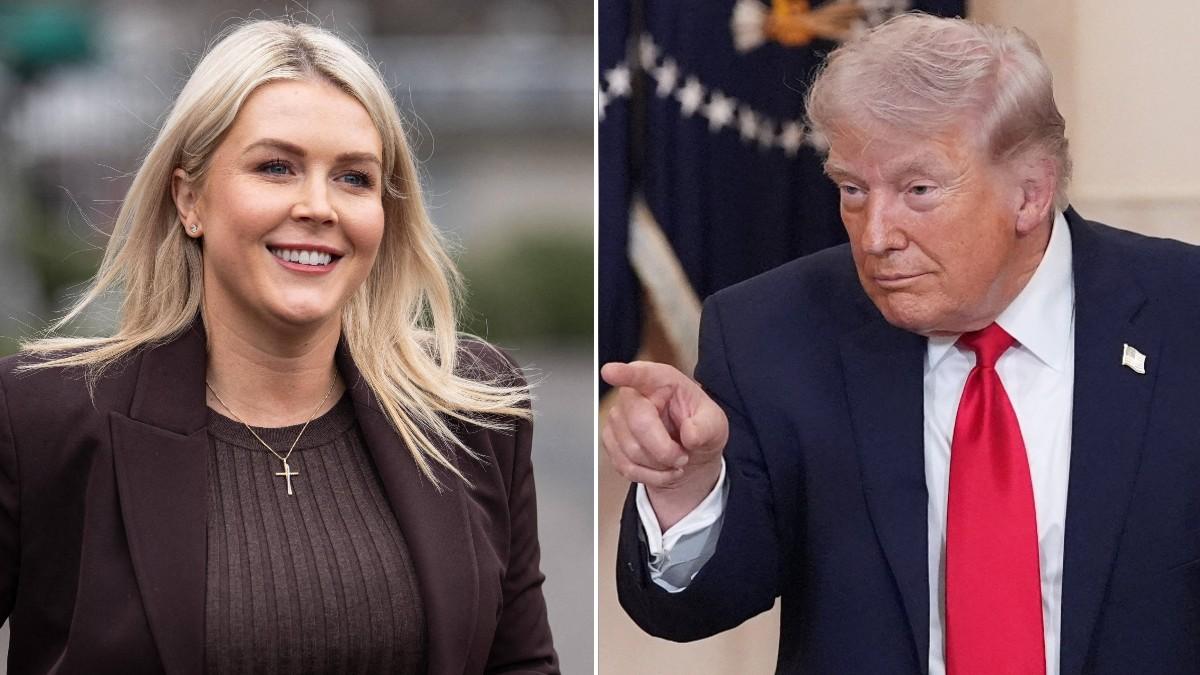 split of Karoline Leavitt and Donald Trump. 