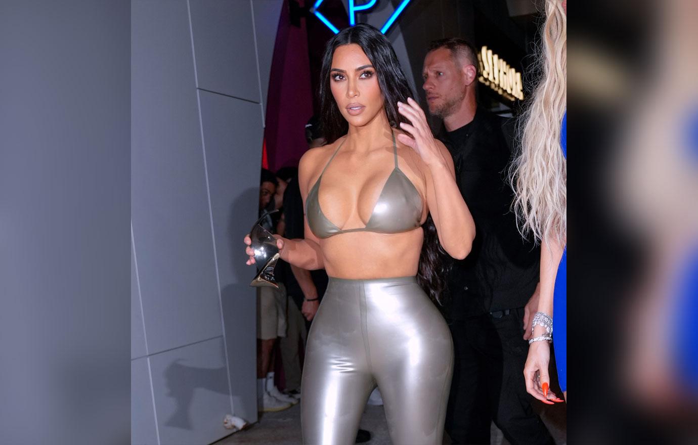 Kim Kardashian accused of trying to 'one-up' Khloe as she reveals shrinking  waist in just her underwear in glam room