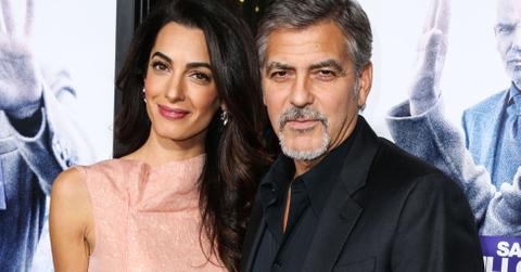 George Clooney and wife Amal Clooney arrive at the Los Angeles Premiere Of Warner Bros. Pictures’ ‘Our Brand Is Crisis’
