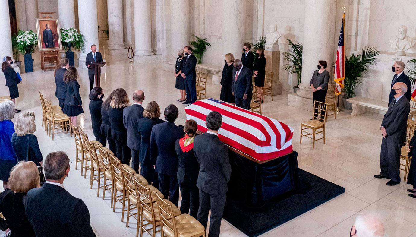 Justice Ruth Bader Ginsburg in Repose at the Supreme Court of the US