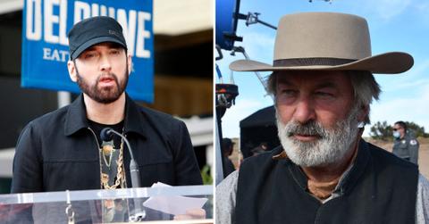 Composite photo of Eminem and Alec Baldwin
