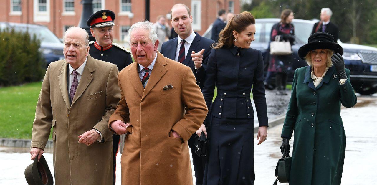 queen camilla holding up royal family kate middleton king charles cancer