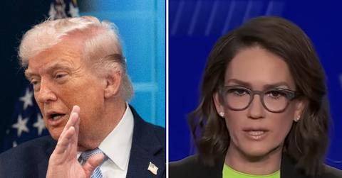 split of Donald Trump & Jessica Tarlov.