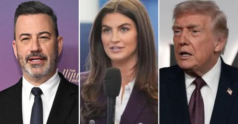 Photo of Jimmy Kimmel, Kaitlin Collins and Donald Trump